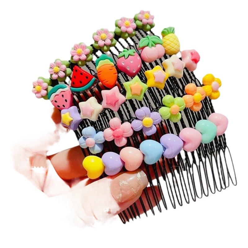 Niños lindos celebridad de Internet horquilla rota acabado niña horquilla flequillo peine antideslizante Princesa bebé peine de pelo roto