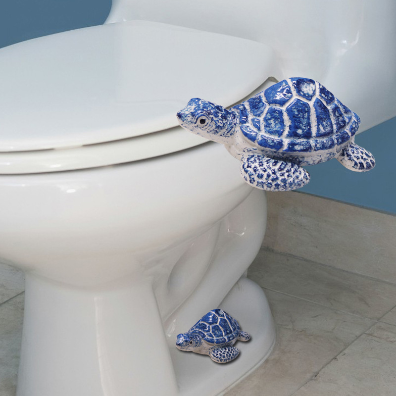Creative Small Turtle Toilet Bolt Cover Decoration for Bathroom, New Toilet Ornament