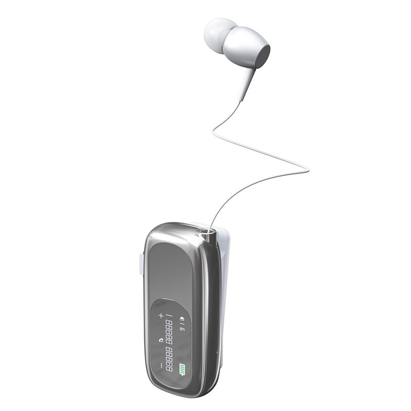 K75 ビジネスラベリア Bluetooth ヘッドセット格納式ワイヤレス高速充電 Bluetooth ヘッドセットデジタルディスプレイ超長バッテリー寿命|undefined