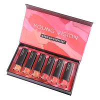 YOUNG VISION Матовый для лица 6 помад Подарочная коробка костюм нелегко наклеить чашка помада бархат питательный прыжок