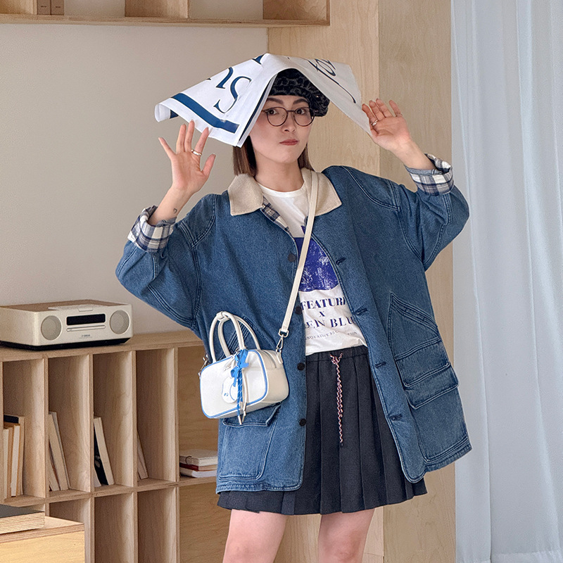 Fashionable Women's Bowling Pillow Shoulder Bag For Daily Commuting_voghion.com