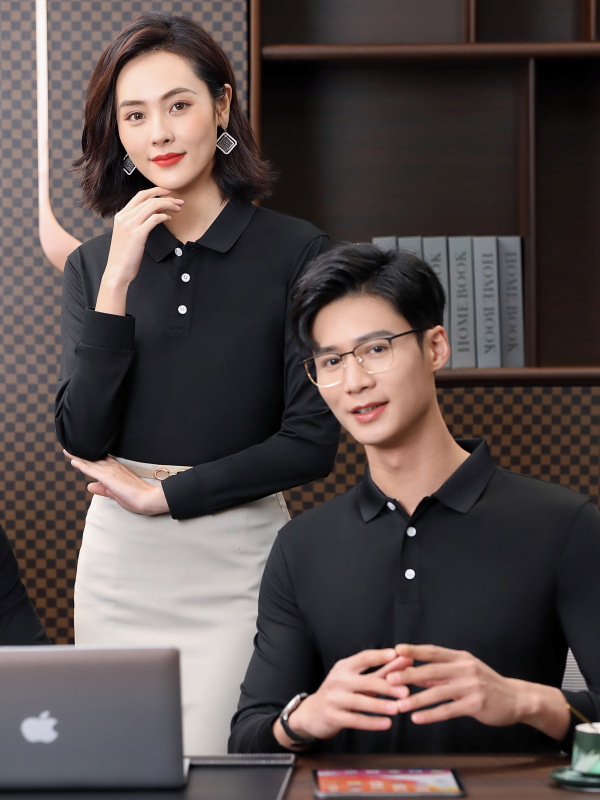Camisetas POLO de manga larga para trabajo en otoño e invierno, uniformes personalizados para grupos de empleados, ropa de trabajo, camisetas publicitarias personalizadas con LOGO impreso.