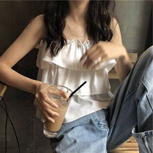 loose ruffled chiffon camisole�ԸЌ��ɺ��~߅ѩ�����������⴩