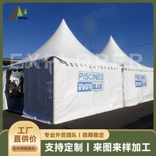 户外白色尖顶帐篷婚礼展览欧式铝合金篷房应急临时搭建帐篷可定制
