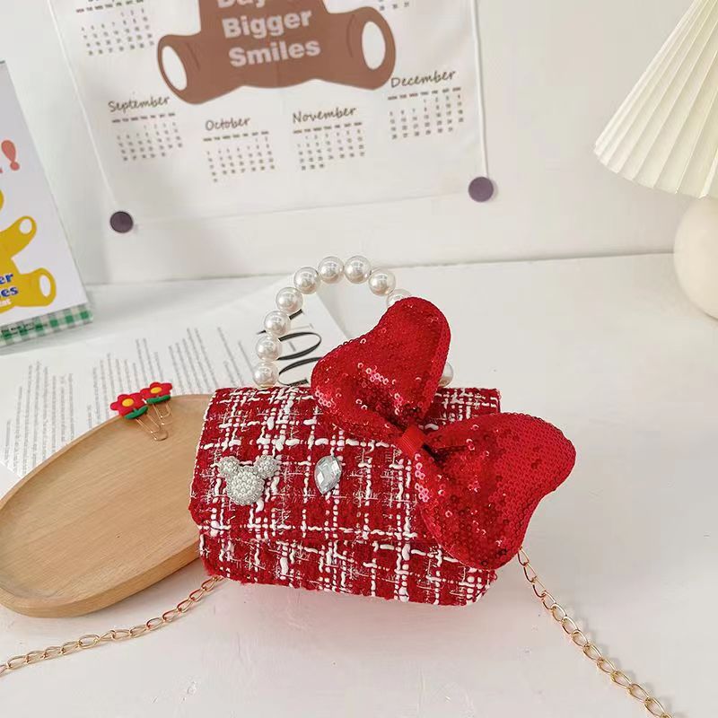 Bolsas de Año Nuevo para niños, chicas lindas, bolsas de mochila princesa bebé, estilo rojo de Año Nuevo, fragancia