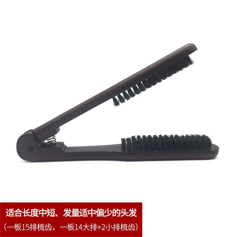 Pein de madera melina de cerdo recta pein de cabello recto para damas rizado pein de cabello recto pein de cabello estilo de cabello acoplamiento pein