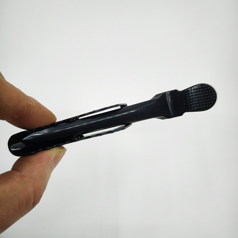 Pince crocodile noire en plastique de style coréen, outil spécial coiffeur pour coloration et permanente, pince bec de canard_voghion.com