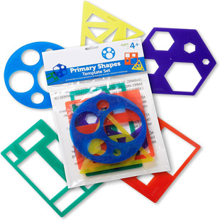 Cross-border geometric shape painting template hollow color graphics universal drawing board creative children's educational tool ruler