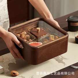 实木干果盒四六宫格点心小吃零食收纳盒新年待客糖果瓜子盒坚果盒