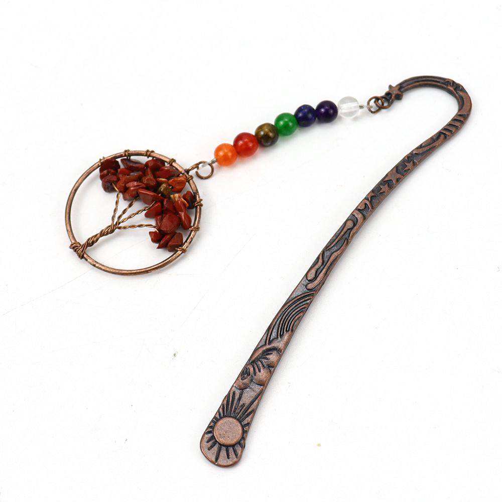 Amazon nuevo hecho a mano colorido cuentas Árbol de la vida fortuna árbol marcador colorido cristal fortuna árbol marcador BM02