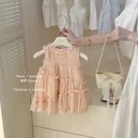 baby Летняя одежда для малышей, маленький принцесса костюм, юбка девочке