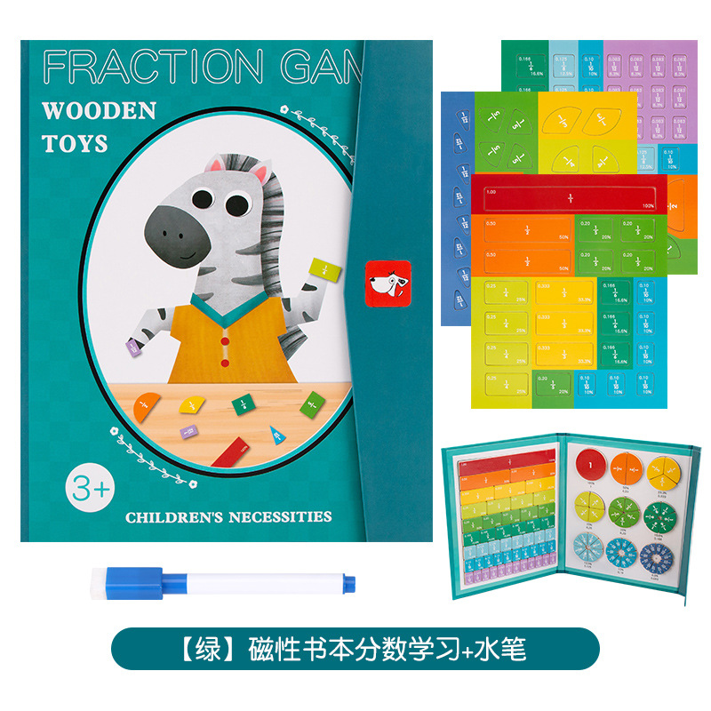 Rompecabezas magnético infantil transfronterizo pegatinas magnéticas libro Letras matemáticas animales pinyin rompecabezas cognitivo educación temprana Stickman image 16