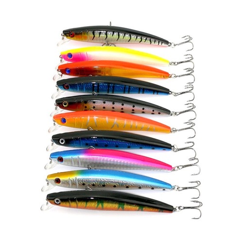 20-piece Lure Bait Complete Set Wholesale Cross-Border Export Floating Minolulu Lure Bait Bionic Plastic Fishing Bait Set