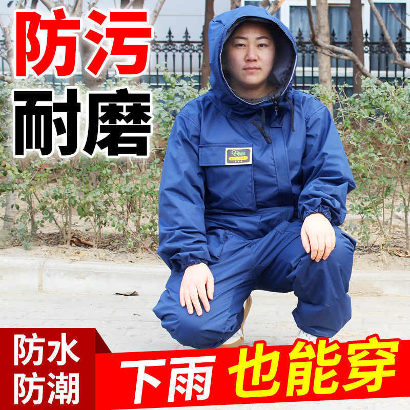 防蜂服新款半身加厚防蜂衣全套连体养蜂专用防护服蜜蜂用具蜜蜂衣