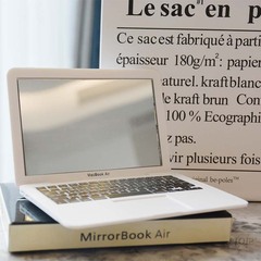 創意摺疊化妝鏡子手持鏡筆記本化妝鏡隨身小鏡子迷你補妝鏡折