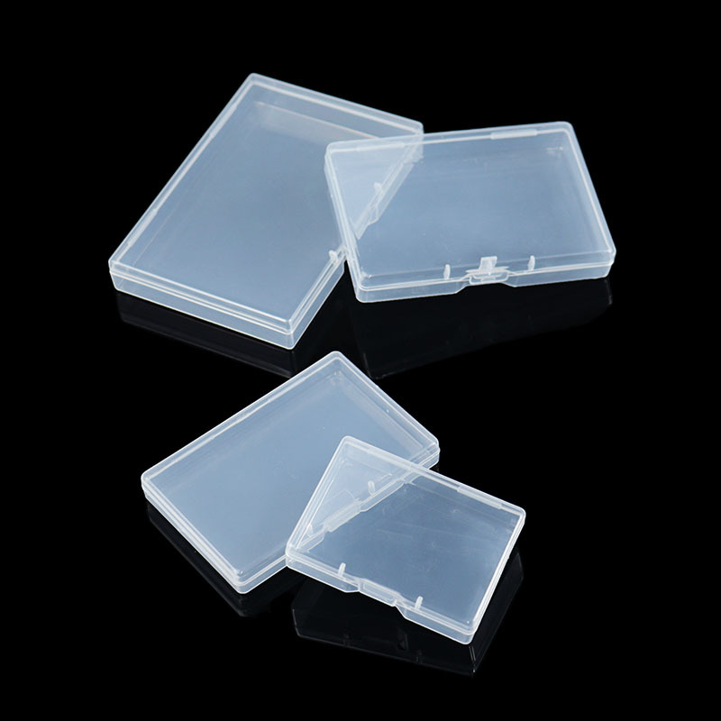 透明长方形塑料盒子零件饰品收纳盒扁平文具包装盒空盒马亚逊批发