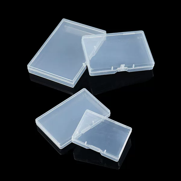 Transparent Rectangular Plastic Box Parts Jewelry Storage Box Flat Stationery Packaging Box Empty Box Ma Yasun Wholesale