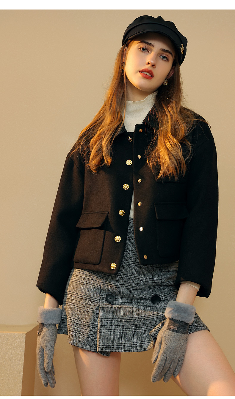 25 Wool Cashmere Gloves For Women Fleece Lined Thickened Cold-Proof Warm Cycling Driving Touchscreen Winter_voghion.com