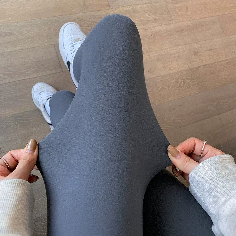 Ge Lai Xiu Sharkskin High-Waist Trousers - Autumn Leggings with Waist Belt, New Collection, Slim Fit