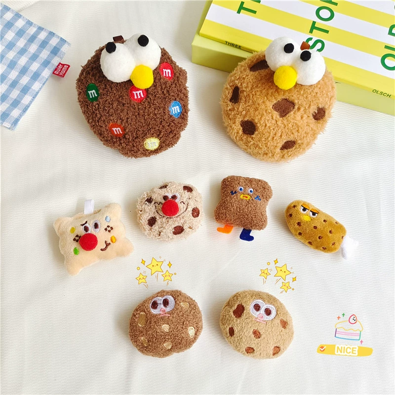 Милый мультфильм плюшевое печенье маленькая кукла брошь булавка сумка кулон DIY шпилька студенческий подарок
