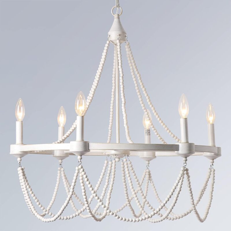 Cross-Border Wayfair Amazon Kitchen Dining Room Bedroom Hallway French Beads Farmhouse Country Candle Chandelier Cross-Border Wayfair Amazon Kitchen Dining Room Bedroom Hallway French Beads Farmhouse Country Candle Chandelier