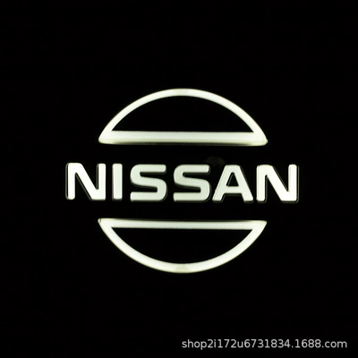 Car logo Logo Light-Up Led Rear Emblem - white-light-117cm-long-10cm-high