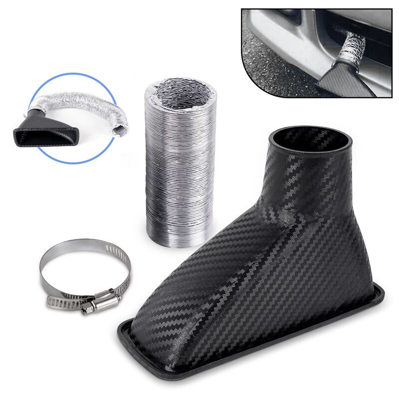 Modified air intake carbon fiber pattern air intake car modified universal air intake duct air intake square