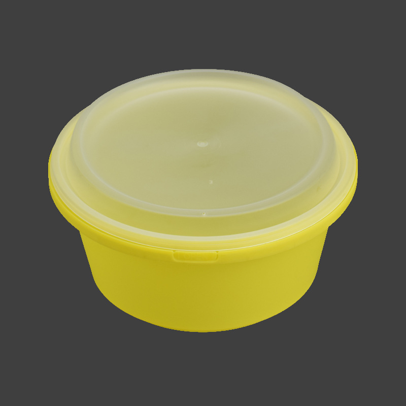 Tazón de embalaje para llevar desechable redondo imprimible engrosado plástico a prueba de fugas sopa en polvo sopa tazón picante caja de arroz caliente