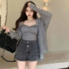 Houndstooth shirt #8884 (single piece)