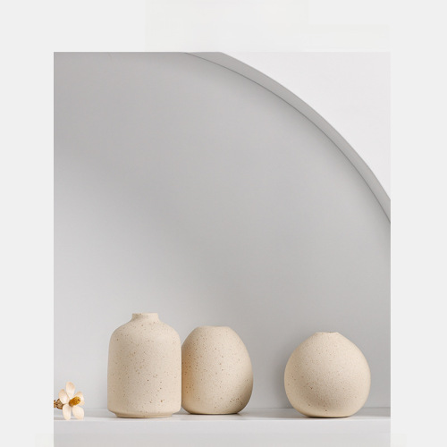 LONGLI Ceramic Vase, Industrial Style Creative Ornament, Office Desk Home Living Room Decoration, Flower Pot for Dried Flowers