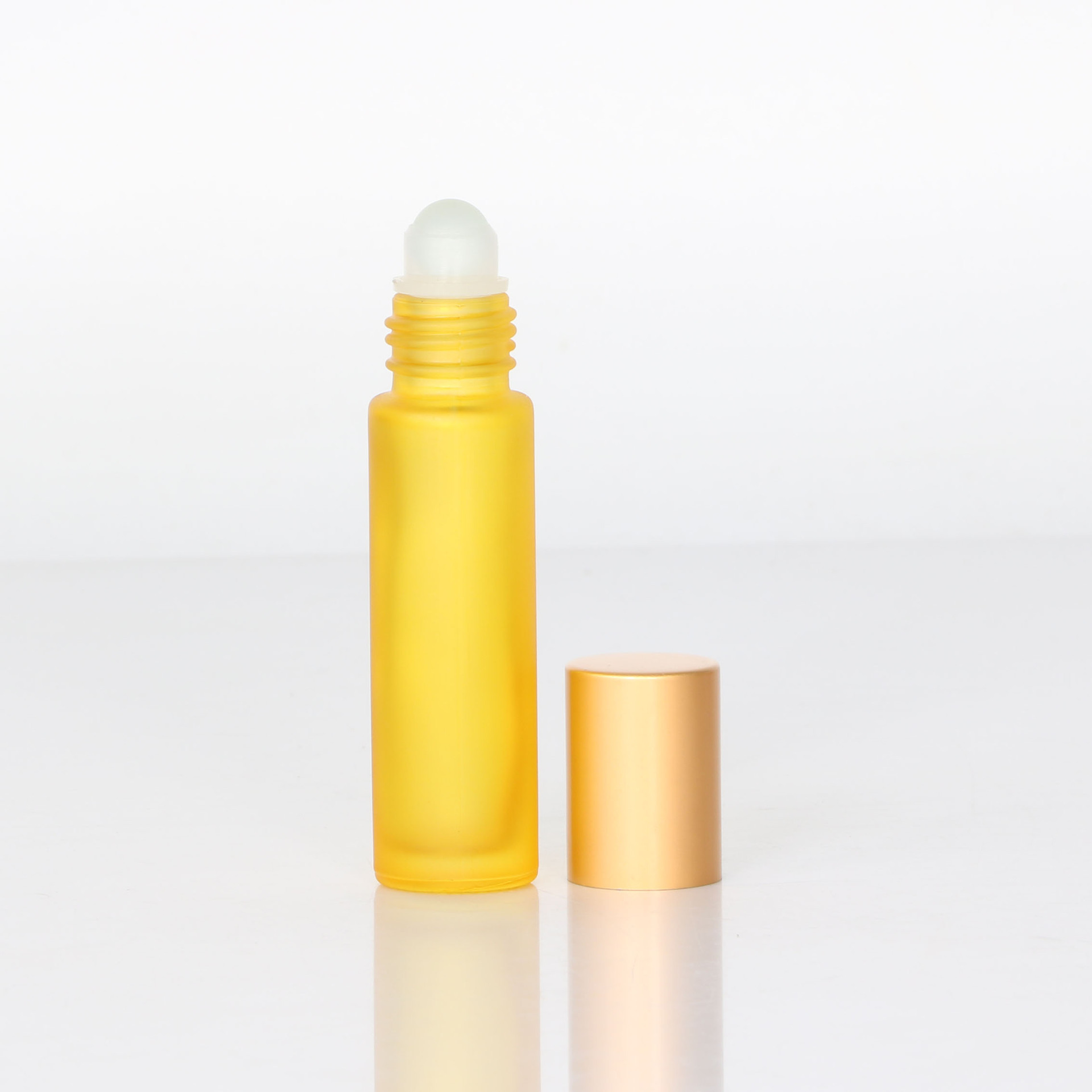 10ml botella de vidrio bola de color botella de cuentas de masaje de ojos perfume portátil aceite esencial cosmético sub-botella vacía