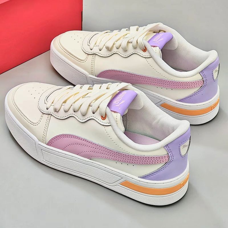 Pure original nuevo PM arroz blanco hombre y mujer pareja casual zapatos blancos SKYE deportivo multifuncional anti-deslizante zapatos de patineta de altura