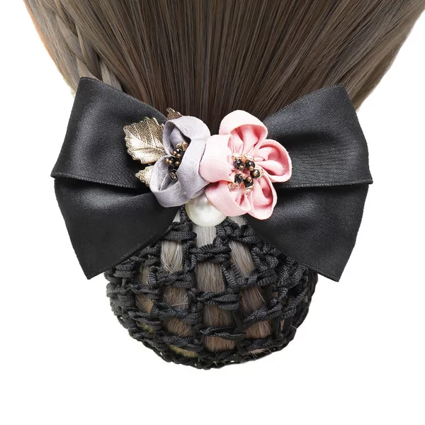 Nurse hair accessory, female professional hair net, bank clerk, flight attendant, hair bun net, bow hair clip, headwear, hair accessory