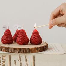 草莓水果创意香薰蜡烛送礼ins网红可爱生日礼物伴手室内拍照摆件