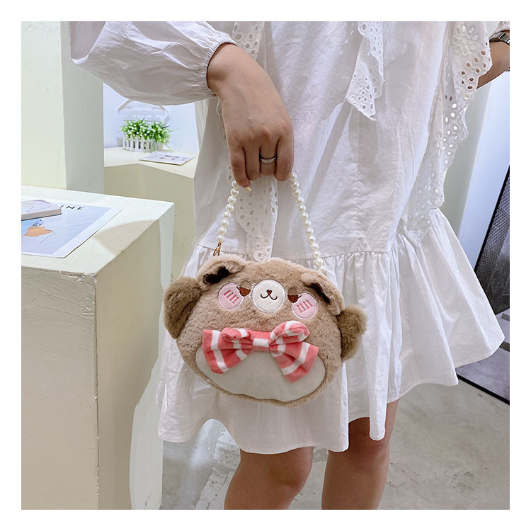 2022 New plush doll, cute Maneki Neko crossbody bag for girls, children's cartoon parent-child women's bag undefined