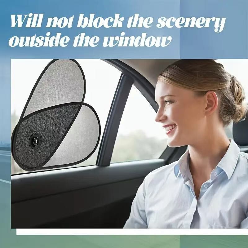 Cross-Border Labeling 2025 Hot-Selling Cross-Border Car Sunshade Adjustable Suction Cup Side Window Sunshade Summer