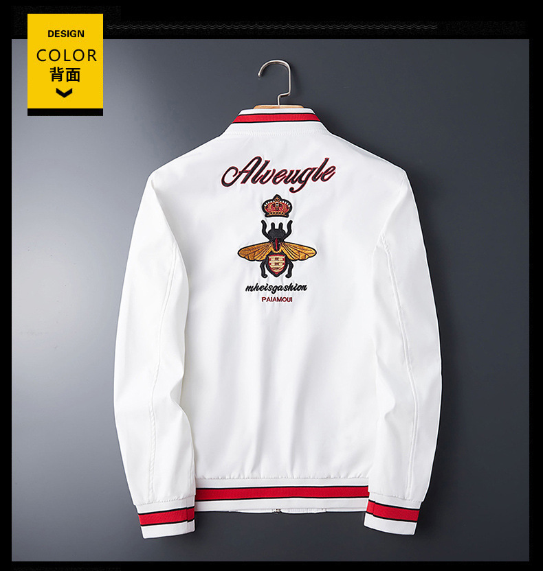 Giacca uomo casual con ricamo per il look autunnale quotidiano_voghion.com