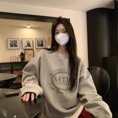 2025新款薄款卫衣女韩版宽松休闲ins圆领上衣百搭加绒加厚秋春装
