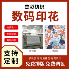 数码印花来样定制30D绒雪纺牛津布布料涤塔夫女装裙子蕾丝丝带