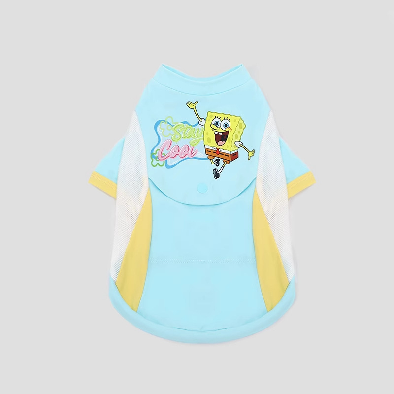 HOOPET SpongeBob SquarePants marca conjunta ropa de protección solar fresca Bichon perro pequeño estilo delgado ropa fresca de verano ropa para perros