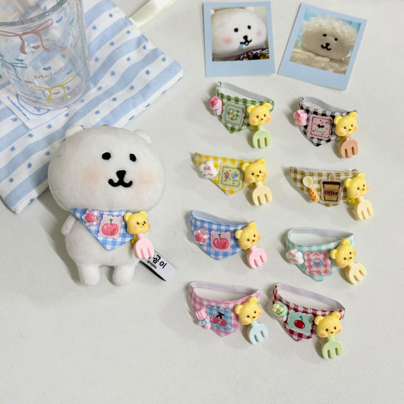 10/ 13cm Self-Deprecating Bear Cute Drool Towel Doll Clothes Kitty Labubu Cotton Doll Triangle Towel Drool Bib 10/ 13cm Self-Deprecating Bear Cute Drool Towel Doll Clothes Kitty Labubu Cotton Doll Triangle Towel Drool Bib