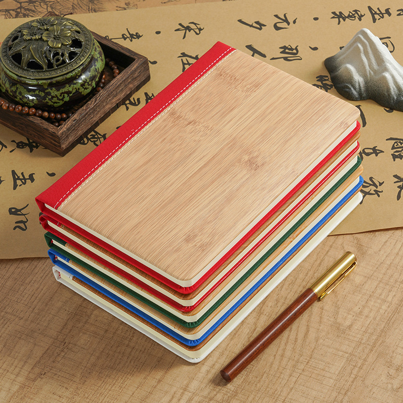 Cuaderno de madera imitación simple a5 libro de alto valor de pu material simple productos básicos libros de mano papelería transfronteriza al por mayor