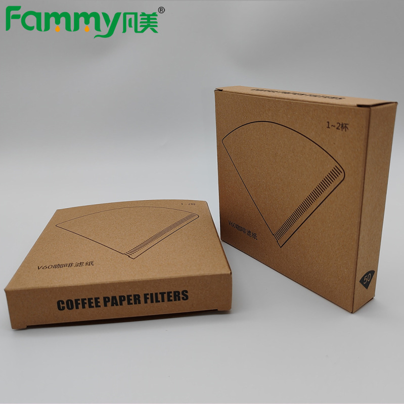 V-Shaped 50-Piece Hand-Brewed Coffee Filter Paper Imported from Japan, Made from Wood Pulp, V60 Filter Paper, Conical Filter Mesh, Drip Filter Cup