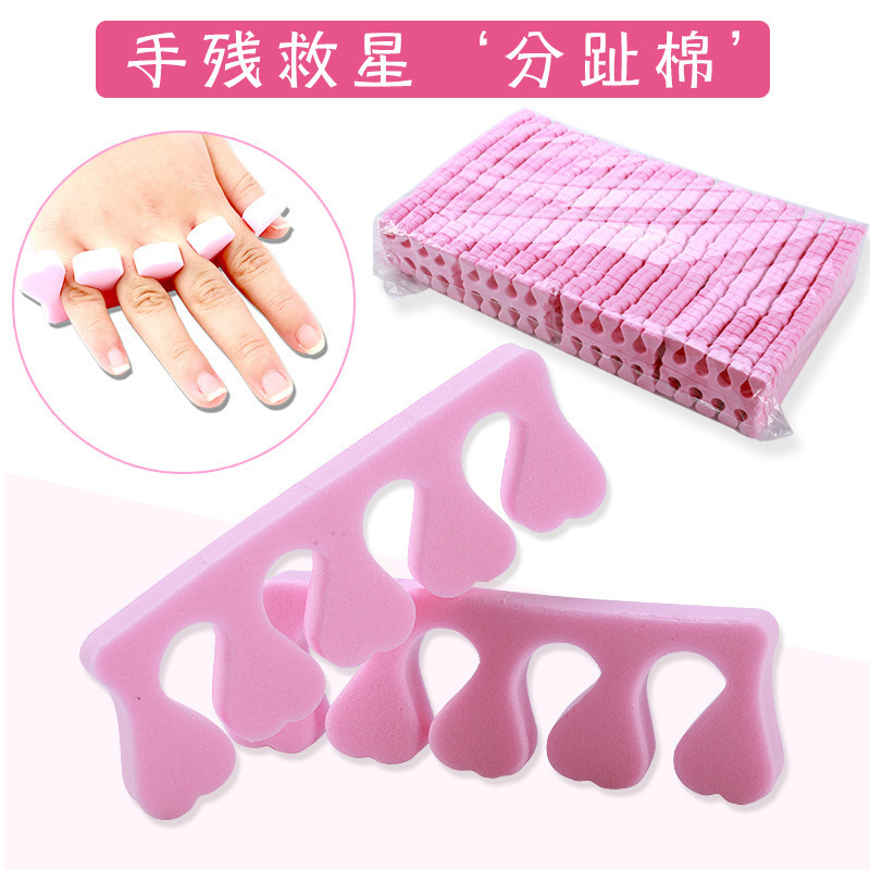 Sponge Foot Clamp Foot Toenail Japanese Toe Split Cotton Pearl Manicure Toenail Separator Disposable