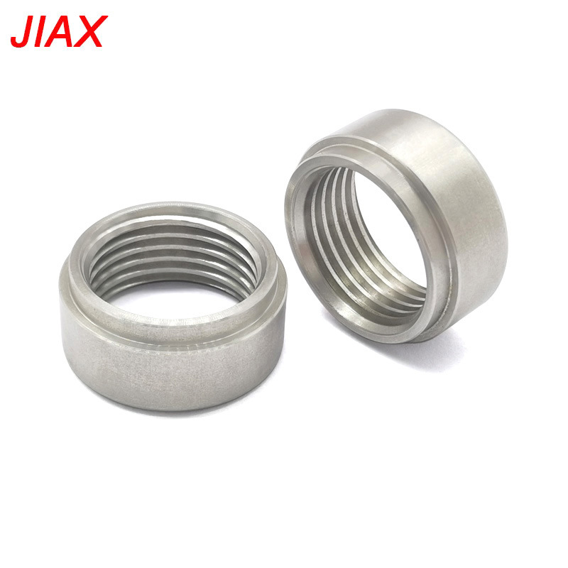 Tuerca de fijación de acero inoxidable 304 de soldadura de tubo de escape de automóvil modificado Tuerca redonda de rosca interna 1/2NPT universal