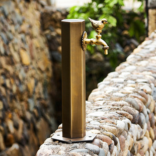 All-Copper Antique Outdoor Faucet Column-Type Anti-Freeze Outdoor Garden Courtyard Household Water Pipe Liangangyi