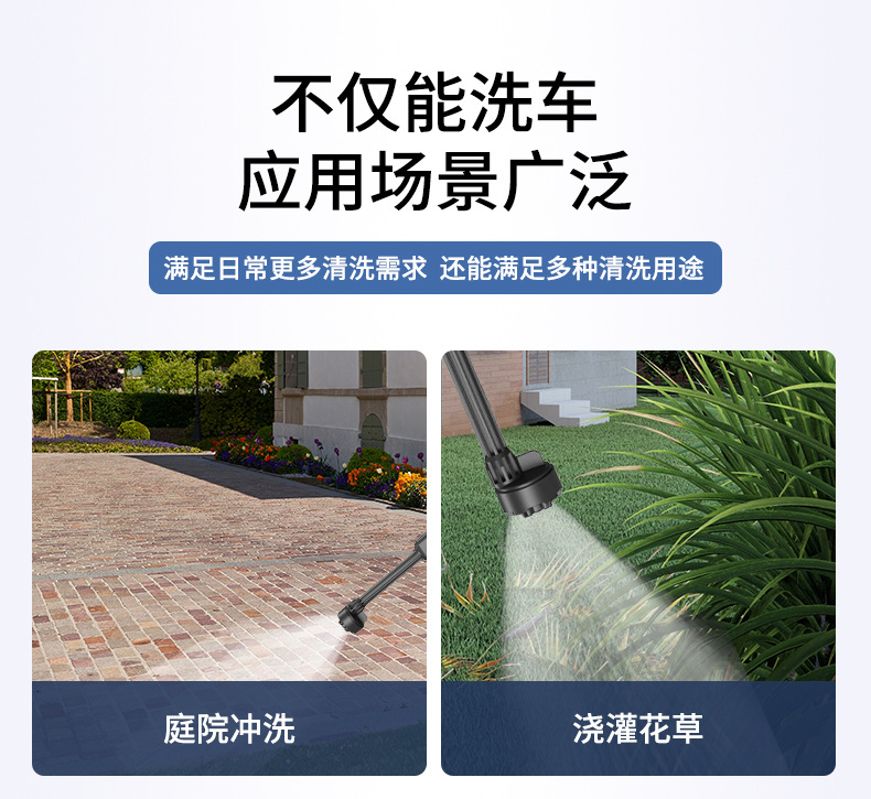 Brushless High-Power Portable Car Wash Water Gun Car Rechargeable Wireless Car Wash Machine Multi-Functional Household Cleaner