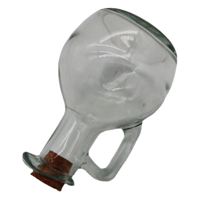 En stock oferta especial 170ml Águila boca mango Engrasador 180g pequeña botella de vino de vidrio de corcho transparente