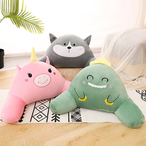 Cartoon animal waist support pillow, office sedentary chair cushion, car waist support pillow, seat pillow