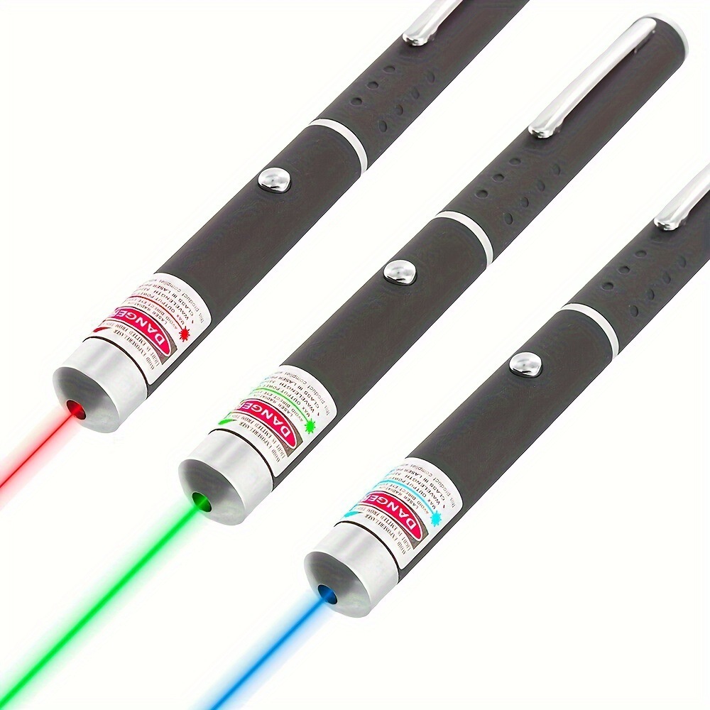 Visible Beam Laser Pointer Pen 3pcs Green Blue Red Light